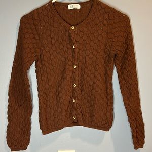 Brown girls cardigan sweater
